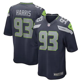 mens nike shelby harris college navy seattle seahawks game 